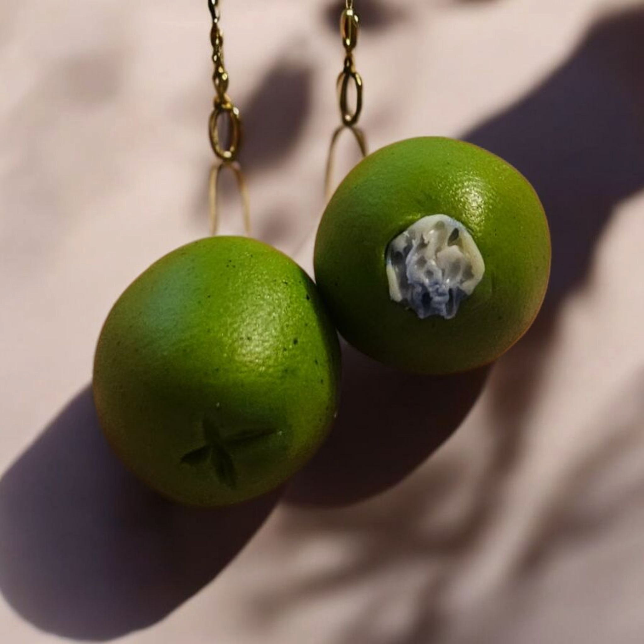 Blue Cheese Stuffed Olive Earrings