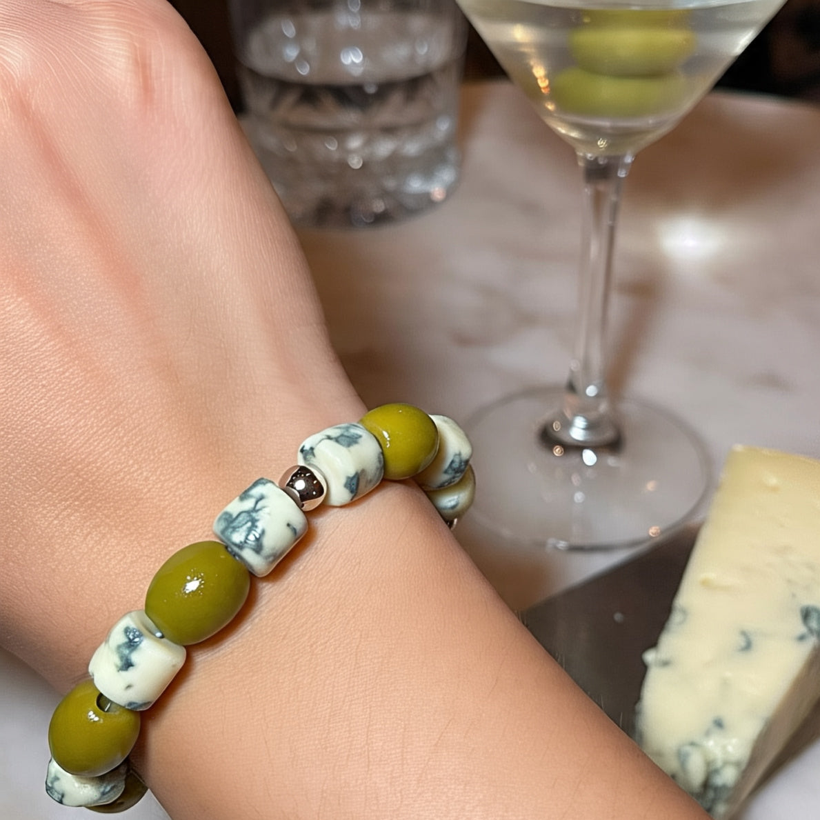 Blue Cheese Olive Bracelet